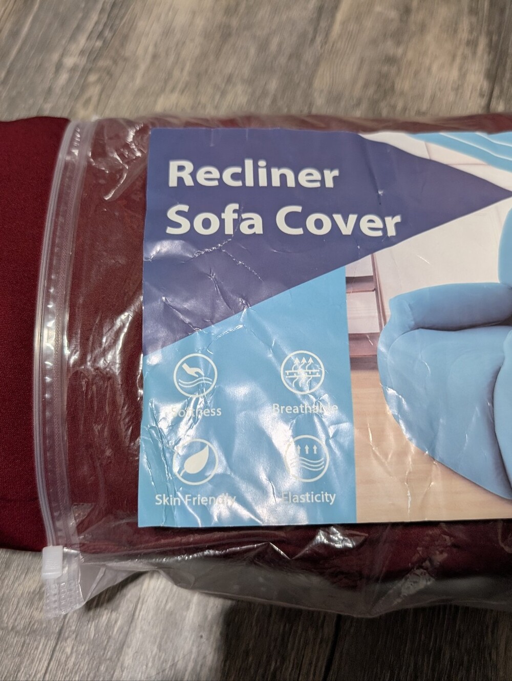 Recliner Sofa Cover - Deep Red